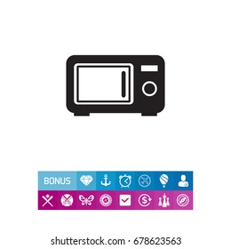 Microwave oven icon