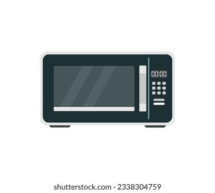 Microwave oven icon design. Timer, electric device, ready-to-cook, heating food. Home appliances concept vector design and illustration.

