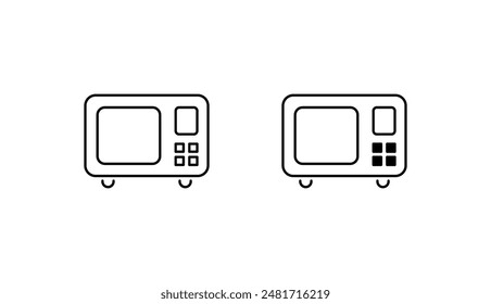 Diseño de icono de horno de microondas con fondo blanco ilustración de stock