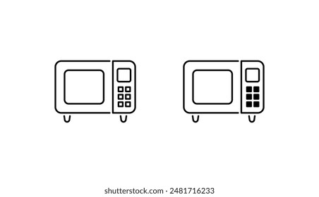 Diseño de icono de horno de microondas con fondo blanco ilustración de stock