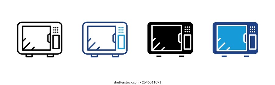 Elemento del icono del horno de microondas para el diseño