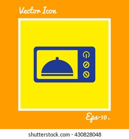 Microwave Oven Icon. Eps-10.