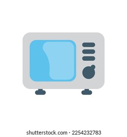 estilo plano de icono de microondas