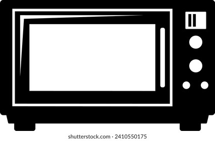 Icono de hormigón de microondas en estilo plano. Ilustración vectorial
