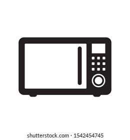 Microwave oven icon isolated on white background. Home appliances icon. Vector Illustration.