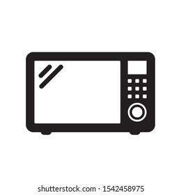 Microwave oven icon isolated on white background. Home appliances icon. Vector Illustration.