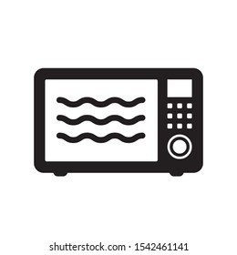 Microwave oven icon isolated on white background. Home appliances icon. Vector Illustration.