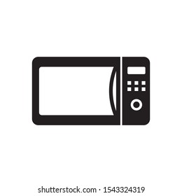 Microwave oven icon isolated on white background. Home appliances icon. Vector Illustration.