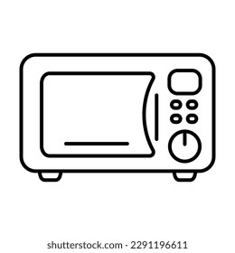 Microwave oven icon. Kitchen appliance icon. Vector illustration.