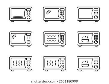 Ícone de forno de micro-ondas. Ícone do aparelho de cozinha. Ícone de forno de micro-ondas simples para modelos, web design e infográficos.