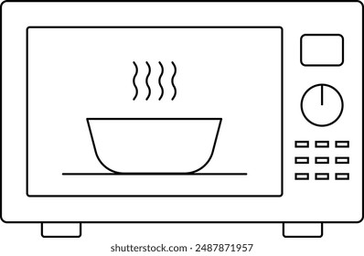 Icono de horno de microondas. Electrodomésticos de cocina.