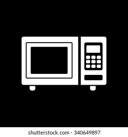 The microwave oven icon. Kitchen symbol. Flat Vector illustration