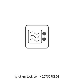 Microwave oven icon logo design template vector