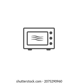 Microwave oven icon logo design template vector