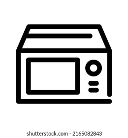 microwave oven icon or logo isolated sign symbol vector illustration - high quality black style vector icons
