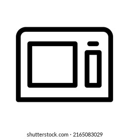 Mikrowellenofen-Symbol oder -Logo einzeln auf Zeichen, Vektorgrafik - hochwertige Vektorgrafiken in schwarzem Stil
