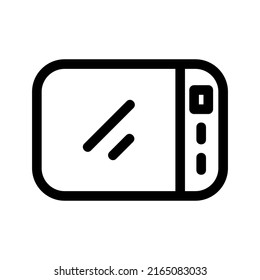 Icono de horno microondas o logotipo símbolo de señal aislado ilustración vectorial de alta calidad estilo negro vectores iconos
