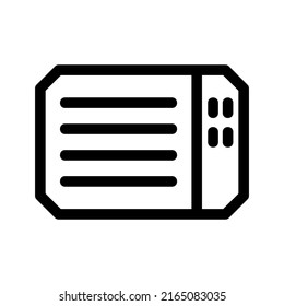 microwave oven icon or logo isolated sign symbol vector illustration - high quality black style vector icons
