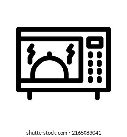 microwave oven icon or logo isolated sign symbol vector illustration - high quality black style vector icons
