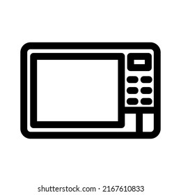 microwave oven icon or logo isolated sign symbol vector illustration - high quality black style vector icons
