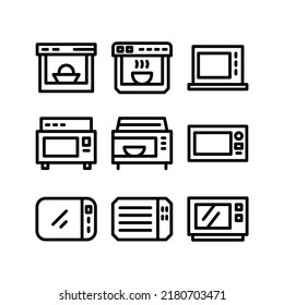 Icono de horno microondas o logotipo símbolo de signo aislado ilustración vectorial - Colección de iconos vectoriales de estilo negro de alta calidad
