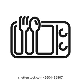 Microwave oven icon or logo template in bold line
