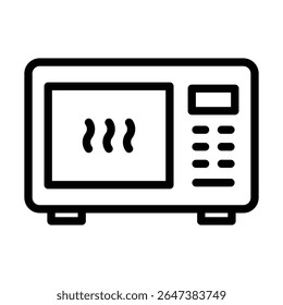 Ícone do forno de micro-ondas define o sinal