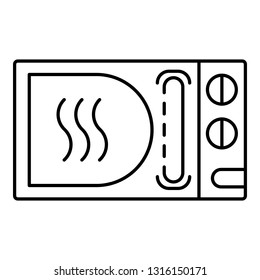 Microwave oven icon. Outline microwave oven vector icon for web design isolated on white background