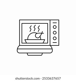 Icono de horno de microondas Vector de signo