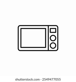 Icono de horno de microondas Vector de signo