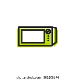 Microwave oven icon. Simple kitchen and cooking illustration. Vector sign for mobile app or website.