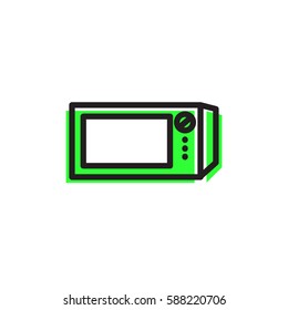 Microwave oven icon. Simple kitchen and cooking illustration. Vector sign for mobile app or website.