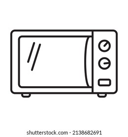 Microwave oven icon. Simple line microwave oven icon for templates, web design and infographics.