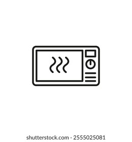 Microwave oven icon Symbol mark in Outline style