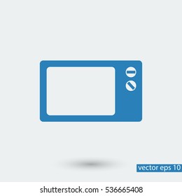 Microwave oven icon, vector best flat icon, EPS