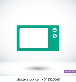 Microwave oven icon, vector best flat icon, EPS