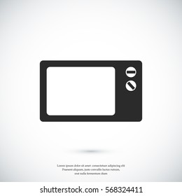 Microwave oven icon, vector best flat icon, EPS