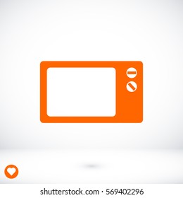 Microwave oven icon, vector best flat icon, EPS