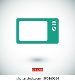 Microwave oven icon, vector best flat icon, EPS