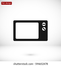 Microwave oven icon, vector best flat icon, EPS