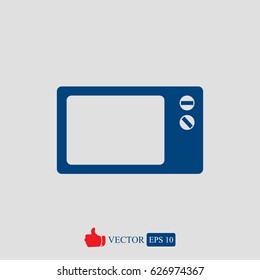 Microwave oven icon, vector best flat icon, EPS