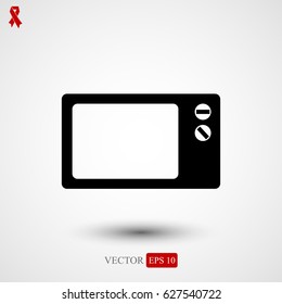 Microwave oven icon, vector best flat icon, EPS