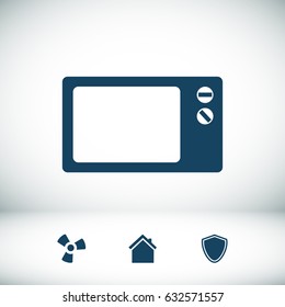 Microwave oven icon, vector best flat icon, EPS