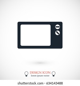 Microwave oven icon, vector best flat icon, EPS