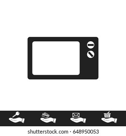 Microwave oven icon, vector best flat icon, EPS