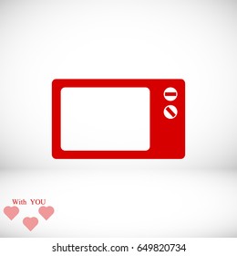 Microwave oven icon, vector best flat icon, EPS