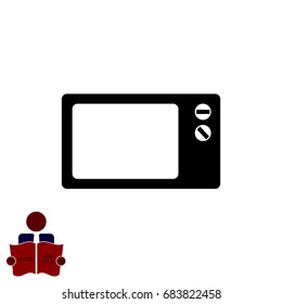 Microwave oven icon, vector best flat icon, EPS