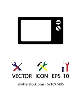 Microwave oven icon, vector best flat icon, EPS