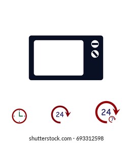Microwave oven icon, vector best flat icon, EPS