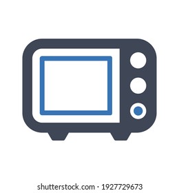 Microwave oven icon. vector graphics
